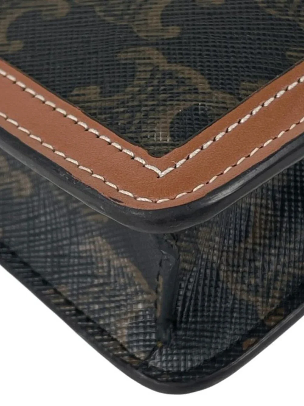 Celine Chain Wallet Margo Triomphe 2-Way Clutch Brown Black - Picture 6 of 12